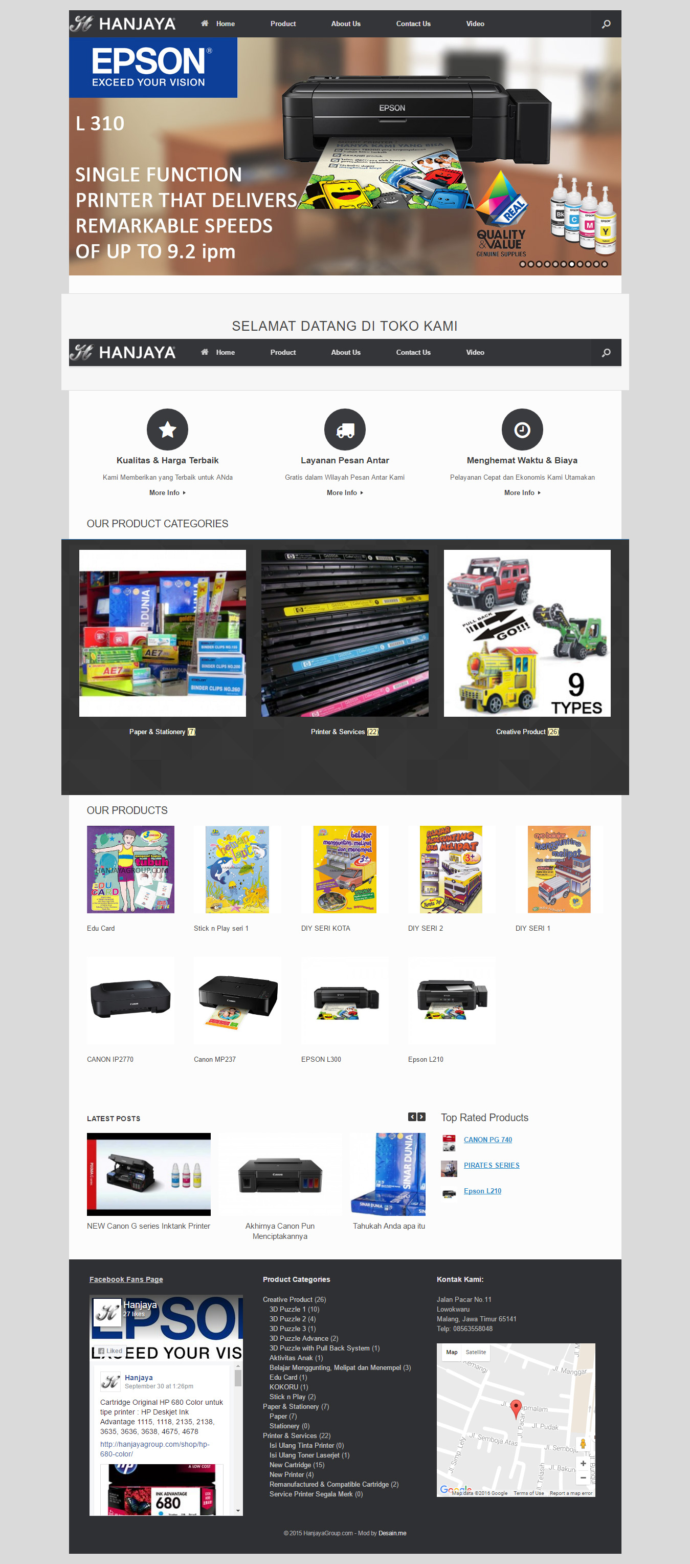 HanjayaGroup   Penyedia Tinta  Printer  Stationeri dan Produk Edukasi eceran maupun grosiran